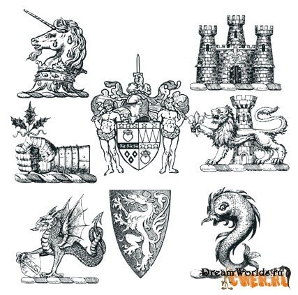 Рыцарские гербы и их символика.