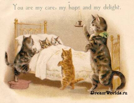 старинные открытки с кошками