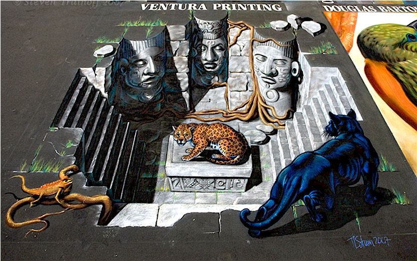 Заметка к статье Street Painting - 3D рисунки на асфальте .