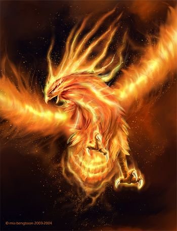 Феникс - огненная птица.