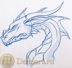 Рисуем голову дракона - Demiart
