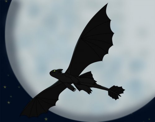 Ночные Фурии и Беззубик, или "Арты по "Как приручить Дракона" - II