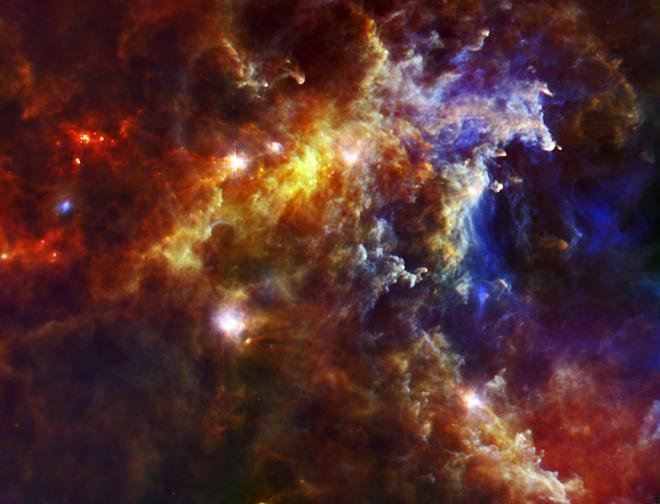 Звезды-младенцы в облаке туманности Розетки на новых снимках телескопа Herschel Технологии и наука
