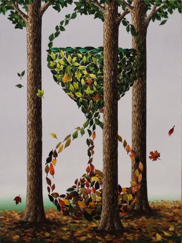Птицы, бабочки, часы и осенние листья от Мihai Сriste