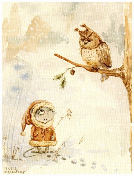 Иллюстрации Инги Пальцер. Самые милые совушки на свете и их друзья.