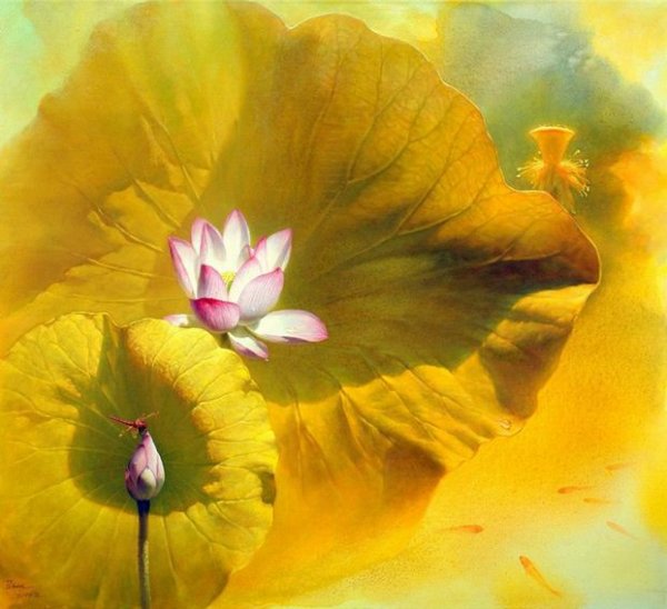 Лотос - цветок гармонии. Jiang Debin