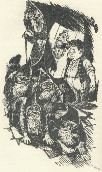 Иллюстрации Maret Kernumees по "Хоббиту" (эстонское издание 1977 года)
